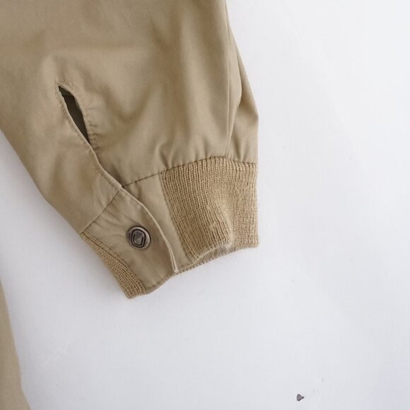 VTG 80s London Fog Outdoors Unlimited Taupe Zip Up Cotton Lined Bomber Coat 44L - Picture 4 of 8